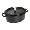5.5 l cast iron oval Cocotte, black - Visual Imperfections,,large