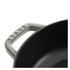 Braisers, 3.7 l cast iron round Saute pan Chistera, graphite-grey, small 3