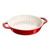 24 cm ceramic round Pie dish, cherry,,large