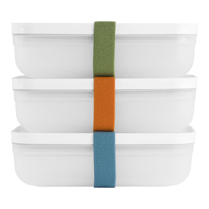 Fresh & Save, Vacuüm broodtrommelset, L plat / 6-delig, Kunststof, semitransparant-Grijs, large 3