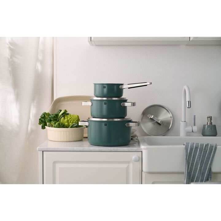 Pure, Pots and pans set, 6-pc, 18/10 Stainless Steel, large 4