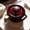 Cast Iron, 0.25 qt, Mini Round Dutch Oven, grenadine, small 2