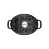 1 l cast iron oval Cocotte, black,,large