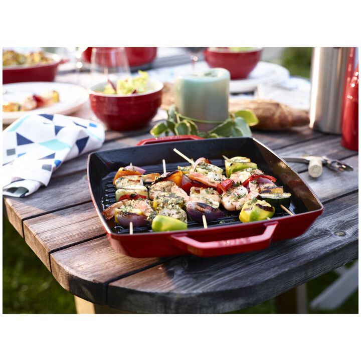 グリル, ピュアグリル 23 cm, 鋳鉄, チェリー, large 3