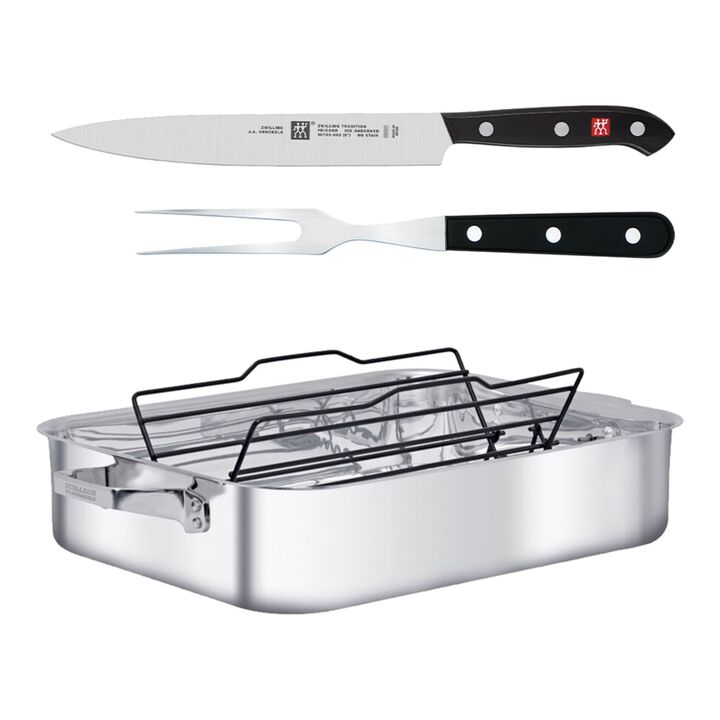 Tradition Carving Set and Truclad Roaster, large 1