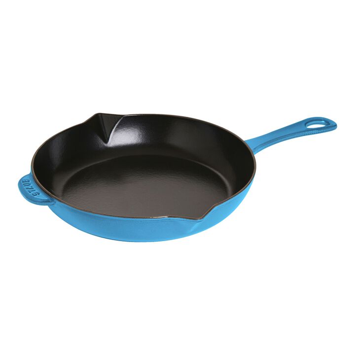 Pans, 26 cm / 10 inch cast iron Frying pan, ice-blue, large 1