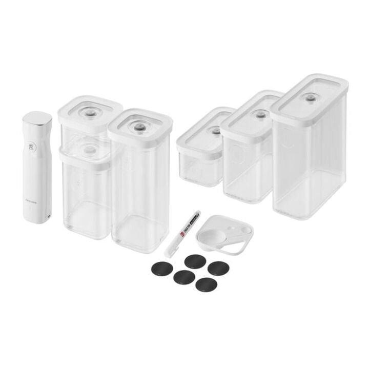 CUBE Vacuum starter set, S & M / 9-pcs, transparent-white, large 1