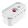 Lunch box sottovuoto S, plastica, bianco-rosso,,large