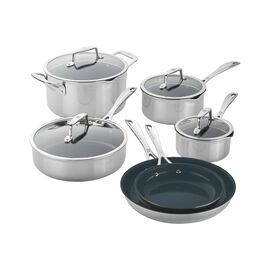 ZWILLING Clad CFX, 10-pc, Non-stick, Stainless Steel Ceramic Cookware Set 