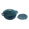 La Cocotte, Essential French Oven with lily lid and trivet 2 Piece, cast iron, small 1