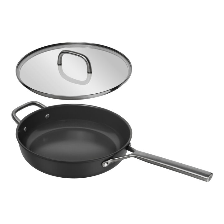 Milano, 28 cm, Traktörpanna med glaslock, Svart, large 3