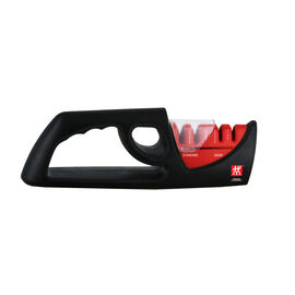 Knife sharpener, 19 cm | black | plastic