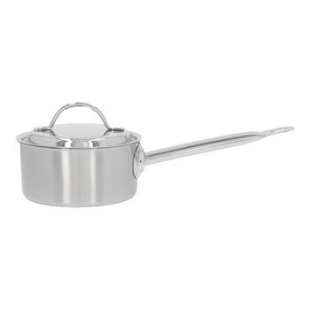 14 cm 18/10 Stainless Steel Saucepan with lid silver,,large 1