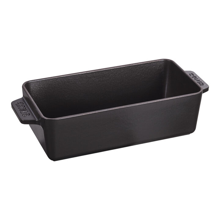Cast Iron, 11.25 inch x 5-inch, Loaf Pan NO LID, black matte, large 1