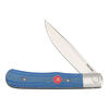 Outdoor, 3-inch, Flipper Folding Pocket Knife, Blue Micarta, small 1