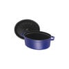 31 cm oval Cast iron Cocotte dark-blue,,large