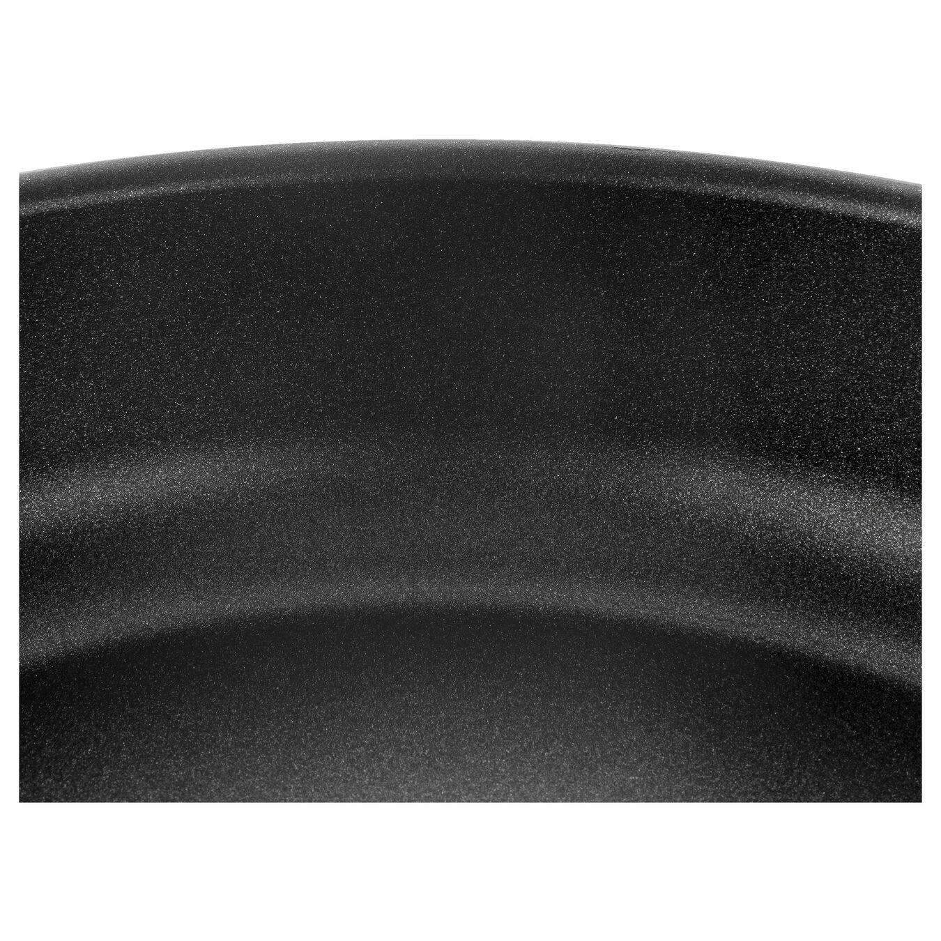 28 cm Aluminium Frying pan with lid black,,large 5