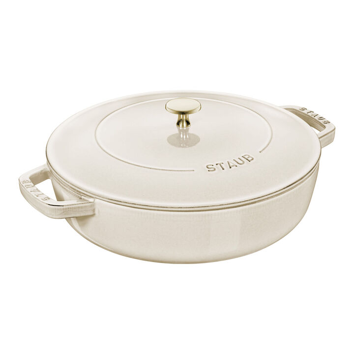 Cast Iron, 3.9 qt, Saute Pan Chistera, Cream - Factory Second, large 1