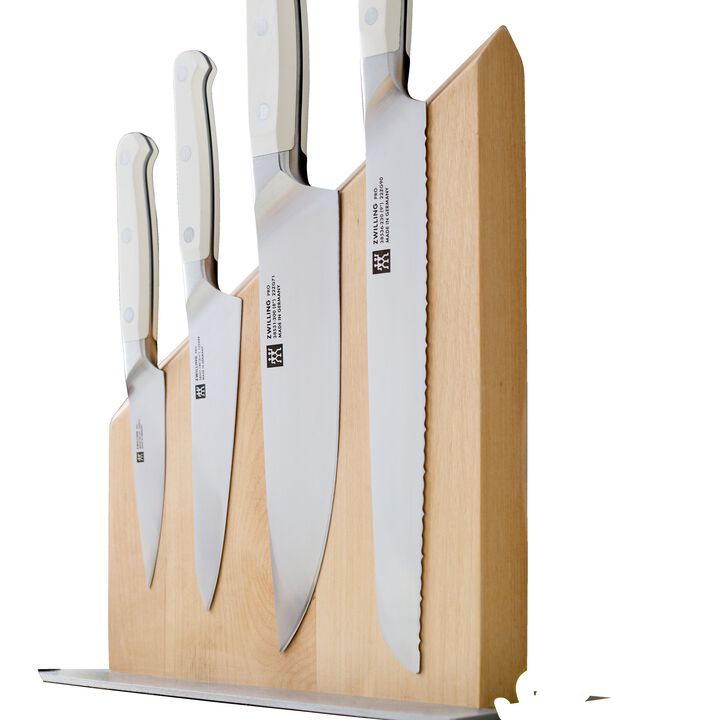 Pro le blanc, 5-pc, Knife block set, Natural, large 3