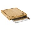 Cutting board with tray 39 cm x 30 cm stainless steel, small 1