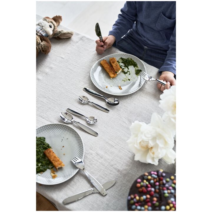 Pila, Set di posate da bambino, 4-pz., argento, large 2