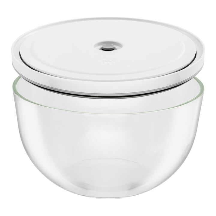 Fresh & Save Bowls, Set de bols sous vide & couvercle, 10-pcs. /S/M/L, blanc ivoire / transparent, Céramique, large 3