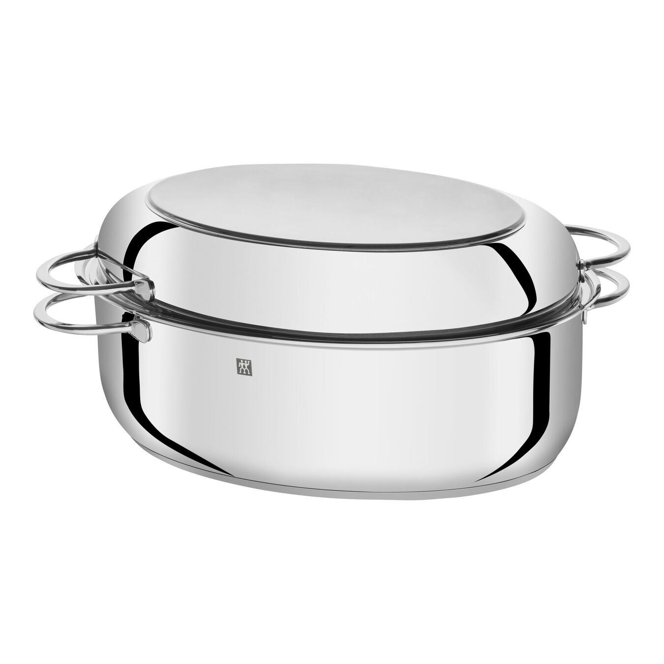 38 cm 18/10 Stainless Steel oval Roaster, silver,,large 1