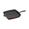 10-inch, cast iron, square, Grill Pan, grenadine,,large