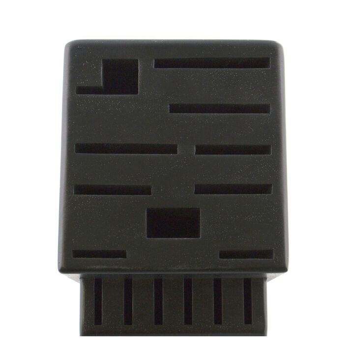 Storage, Rubberwood, TWIN Black Knife Block Empty, large 3