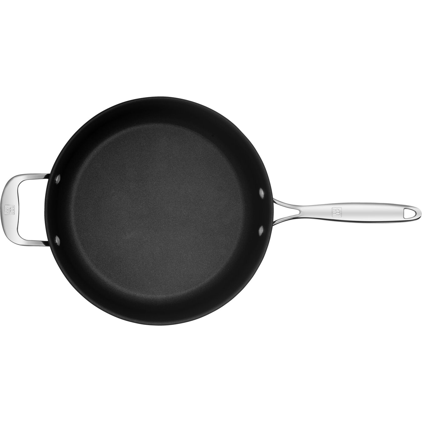 28 cm Aluminium Frying pan with lid black,,large 6