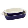 Ceramic, 8-pc, Bakeware set, dark blue, small 7