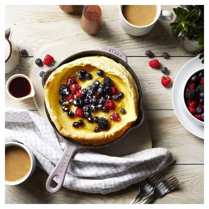 Pans, 22 cm / 8.5 inch cast iron Traditional Deep Frypan, cherry blossom, large 2