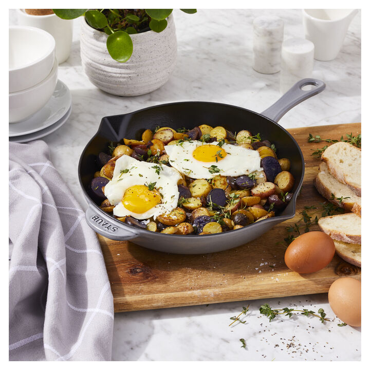 Pans, Padella - 26 cm, ghisa, Nero opaco, large 2