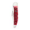 Outdoor, 4-inch, Folding Pocket Knife With Leather Sheath, Red Jigged Bone, small 9