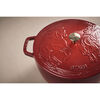 La Cocotte, 5.25 qt, Essential French Oven with Horse Lid, cherry, small 5
