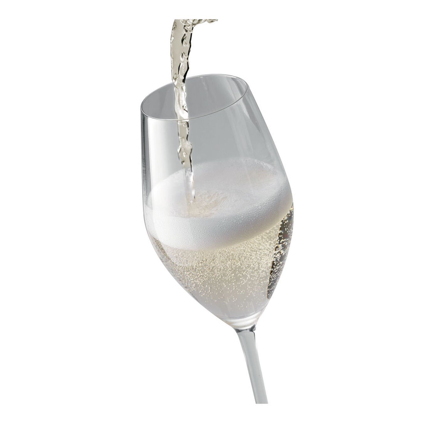Champagne glass set, 6 Piece | transparent,,large 3