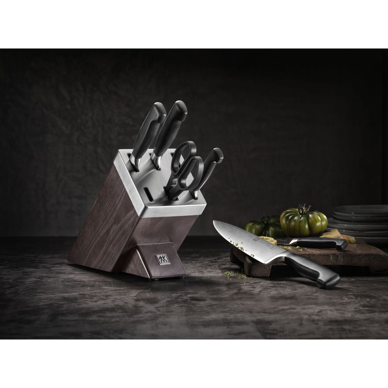 ZWILLING **** VIER STERNE Selbstschärfender Messerblock 7tlg, Schwarz