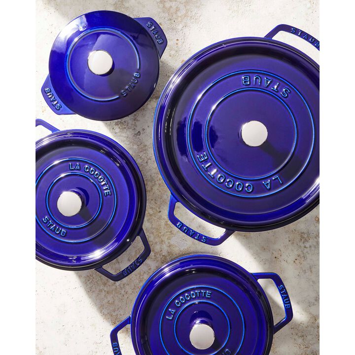 La Cocotte, 28 cm round Cast iron Cocotte dark-blue, large 4