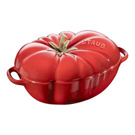 Staub Ceramique, Cocotte 16 cm, Tomat, Kirsebærrød, Keramisk