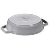 20 cm / 8 inch cast iron Frying pan with 2 handles, graphite-grey,,large