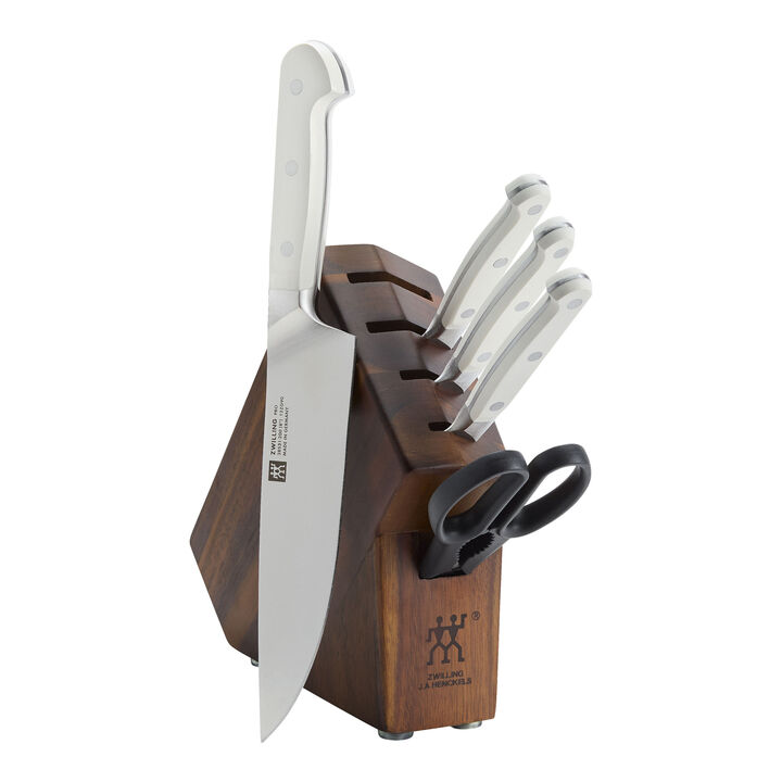Pro le blanc, 6-pc, Knife block set, Acacia, large 1