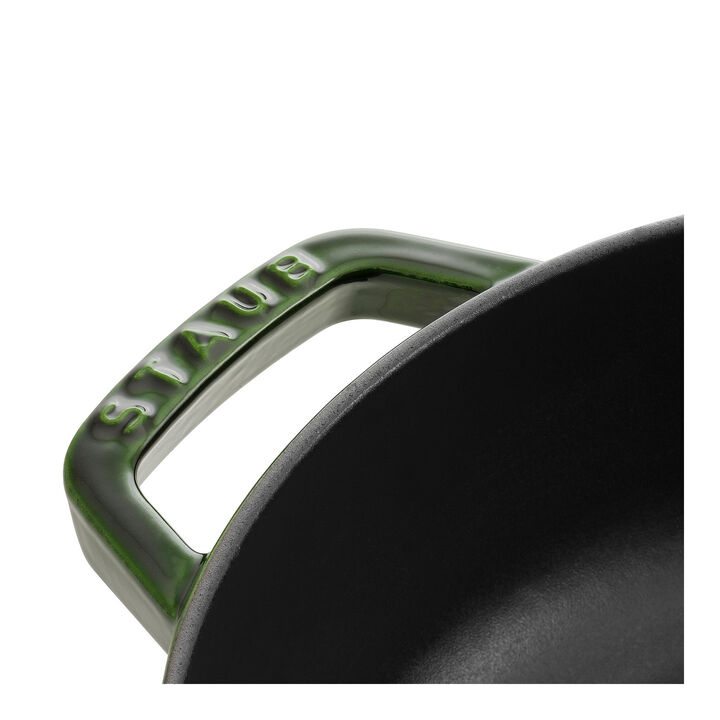 Braisers, Bräter mit Chistera Drop-Structure 28 cm, rund, Basilikum-Grün, Gusseisen, large 4