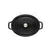 12 l cast iron oval Cocotte, black - Visual Imperfections,,large