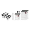 Fresh & Save STAINLESS, Kit de d&eacute;marrage sous vide, Acier inoxydable / S/M, 9-pcs, Blanc argent&eacute;, small 1