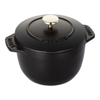 725 ml cast iron round Rice cocotte, black,,large 1
