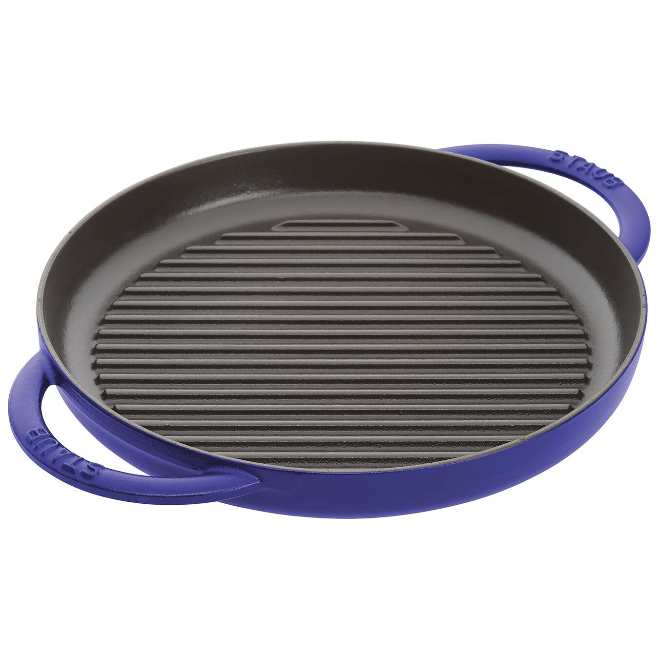 10-inch, Round Double Handle Pure Grill, dark blue,,large 1