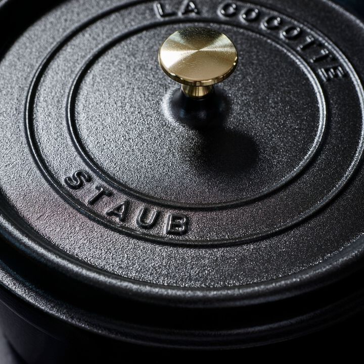 Cast Iron, 7 qt, Round, Dutch Oven, Matte Black, large 3