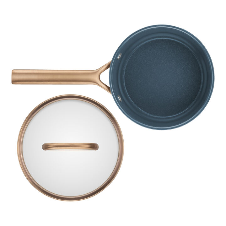 Milano, 18 cm, Kastrull med glaslock, Blå, large 2