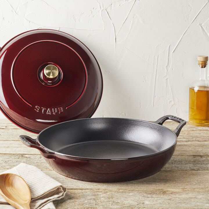 Cast Iron, 3.5 qt, Braiser, Grenadine, large 2
