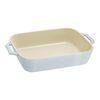 Stoneware, 2-pc, Rectangular Baking Dish Set Macaron, Light Blue, small 2